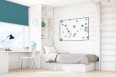 Wall mounted blind turquoise 536