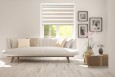 Roller blind in PVC cassette with guide Day-Night Bahama XV beige BH1504