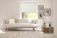 Roller blind in PVC cassette with guide Day-Night Exclusive Perłowy BH1508