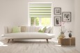 Roller blind in PVC cassette with guide Day-Night Exclusive Oliwka Paseczki BH2306