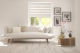 Roller blind in PVC cassette with guide Day-Night Bahama XXIII Krem Paseczki BH2302