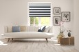 Roller blind in PVC cassette with guide Day-Night Bahama XXIII black BH2309