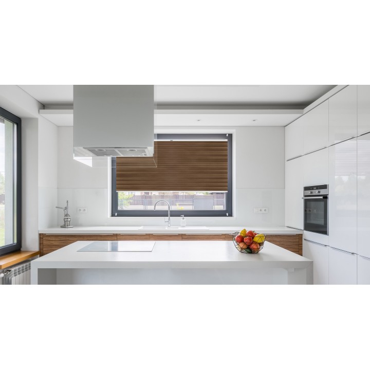 Plisa bezinwazyjna Bambus Przyciemniająca Brązowa 605