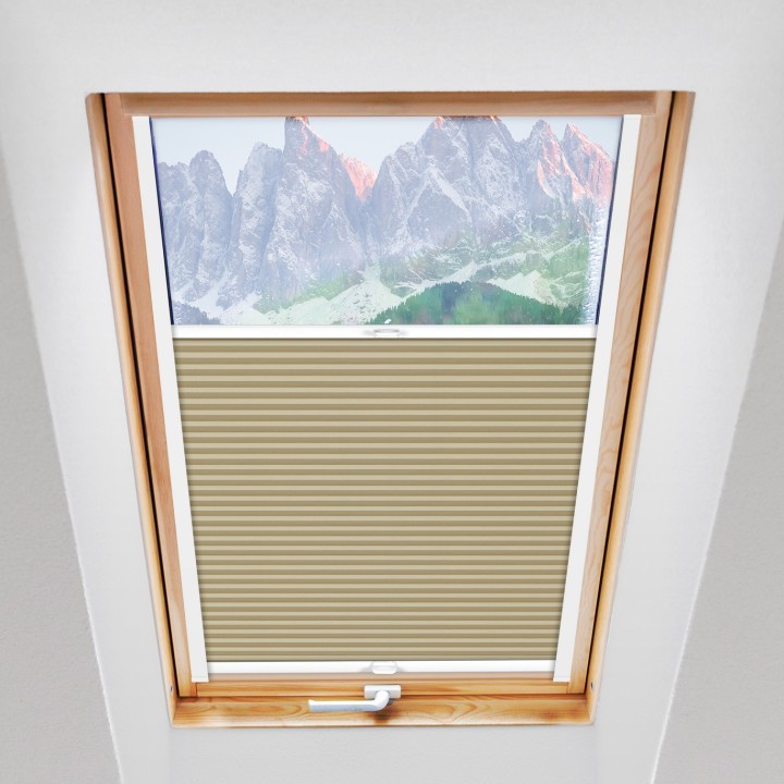 Plisa dachowa Plaster miodu Zaciemniająca Miodu Beżowa Ad7002