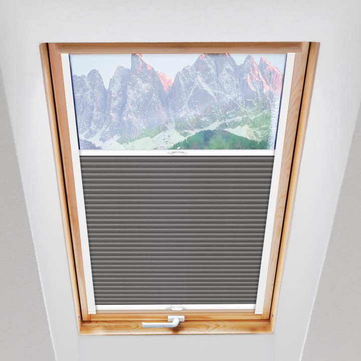 Plisa dachowa Plaster miodu Zaciemniająca Miodu Ciemnoszara Ad7005