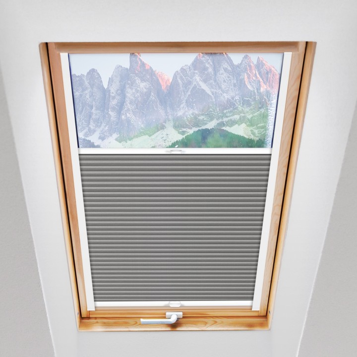 Plisa dachowa Plaster miodu Zaciemniająca Miodu Szara Ad7006