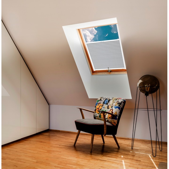 Plisa dachowa Plaster miodu Zaciemniająca Miodu Biała Ad7001