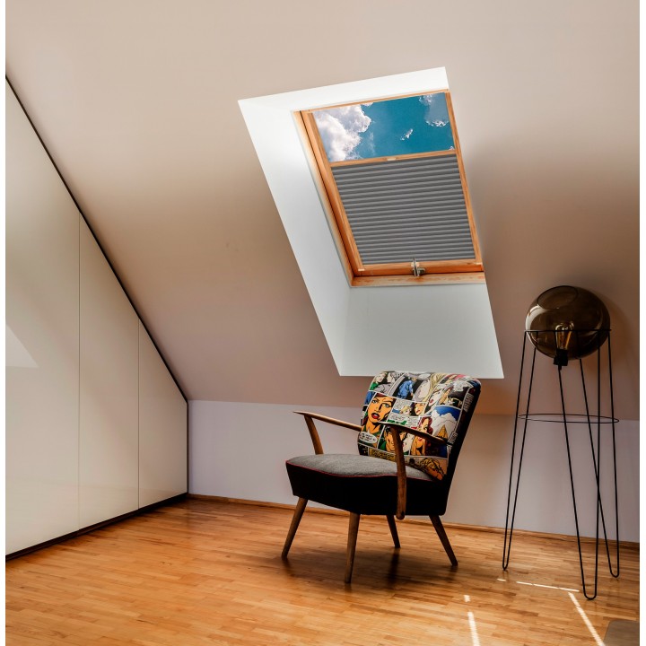 Plisa dachowa Plaster miodu Zaciemniająca Ciemnoszara Ad7005