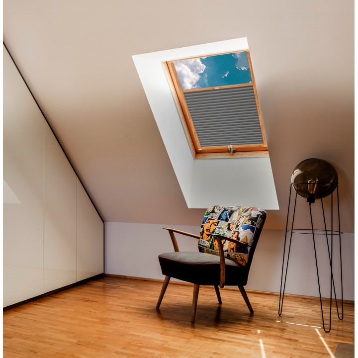 Plisa dachowa Plaster miodu Zaciemniająca Szara Ad7006