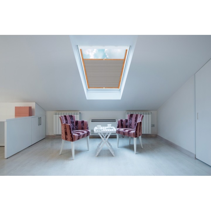 Plisa dachowa Plaster miodu Zaciemniająca Miodu Szara Jasna Ad7004