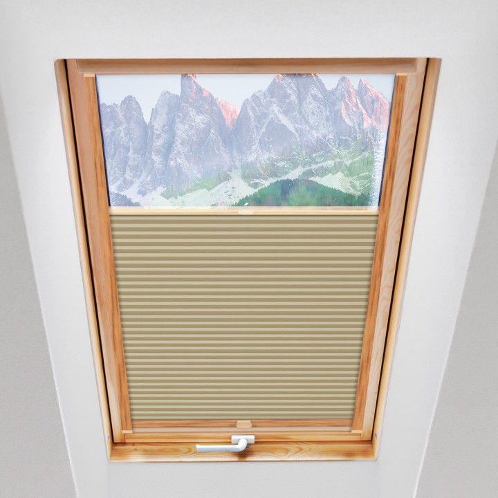 Plisa dachowa Plaster miodu Zaciemniająca Beżowa Ad7002