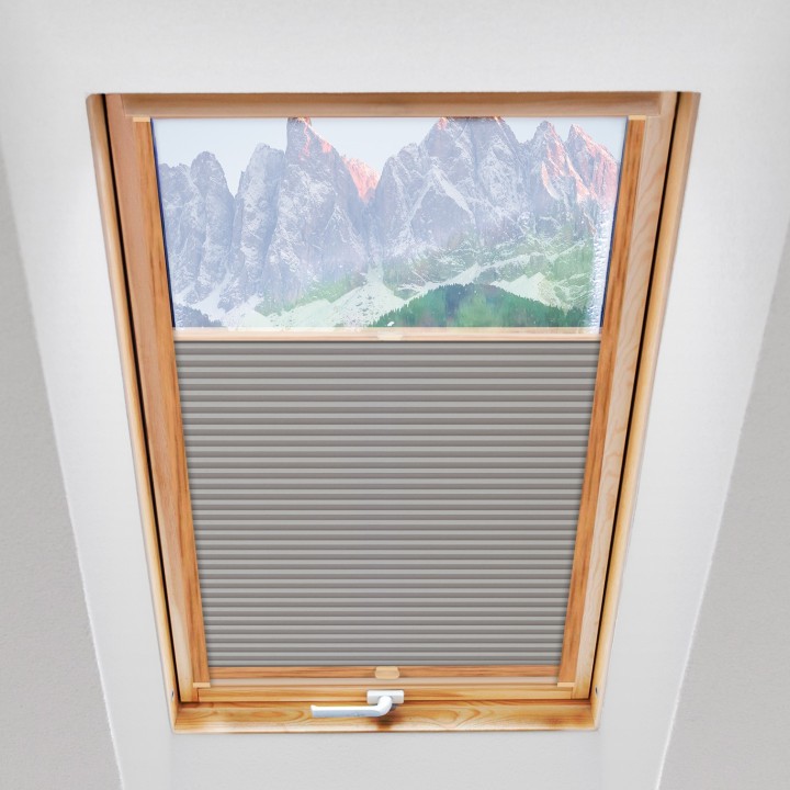 Plisa dachowa Plaster miodu Zaciemniająca Miodu Szara Jasna Ad7004