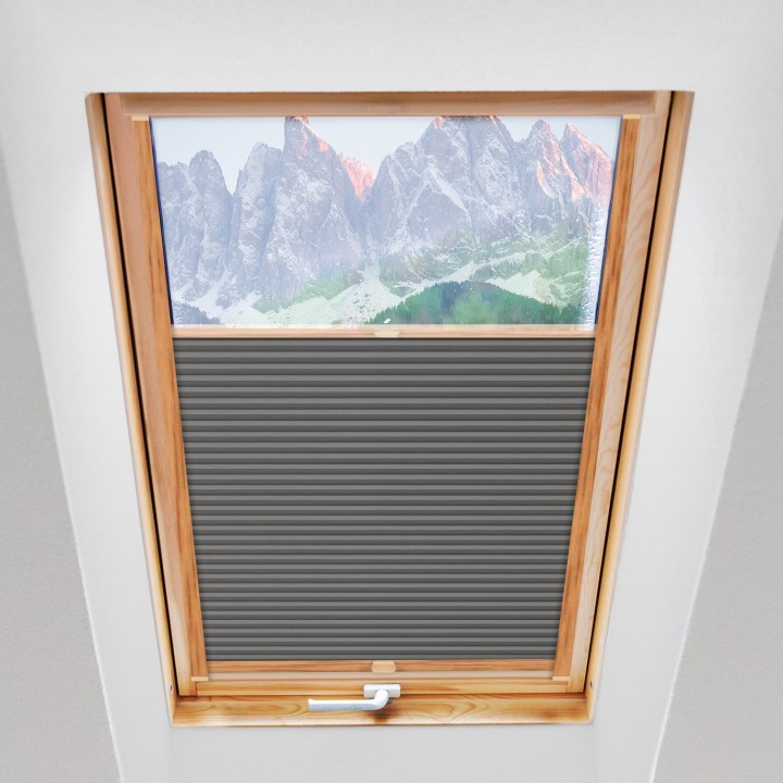 Plisa dachowa Plaster miodu Zaciemniająca Szara Ad7006