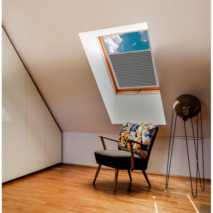 Plisa dachowa Plaster miodu Zaciemniająca Miodu Szara Ad7006