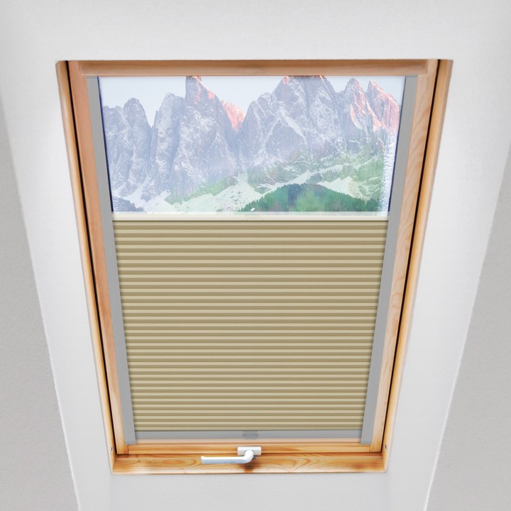 Plisa dachowa Plaster miodu Zaciemniająca Miodu Beżowa Ad7002