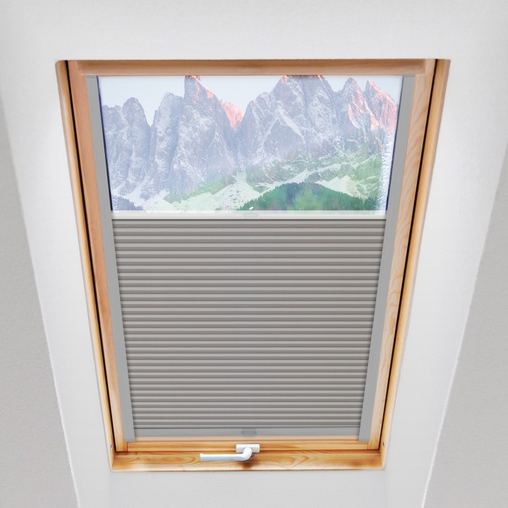 Plisa dachowa Plaster miodu Zaciemniająca Miodu Szara Jasna Ad7004