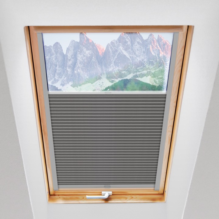 Plisa dachowa Plaster miodu Zaciemniająca Ciemnoszara Ad7005