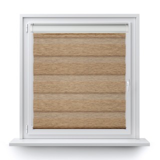 Roleta w kasecie PCV Dzień Noc Przyciemniająca Bahama II Drewnopodobna z prowadnicą Jasnobrązowa 11