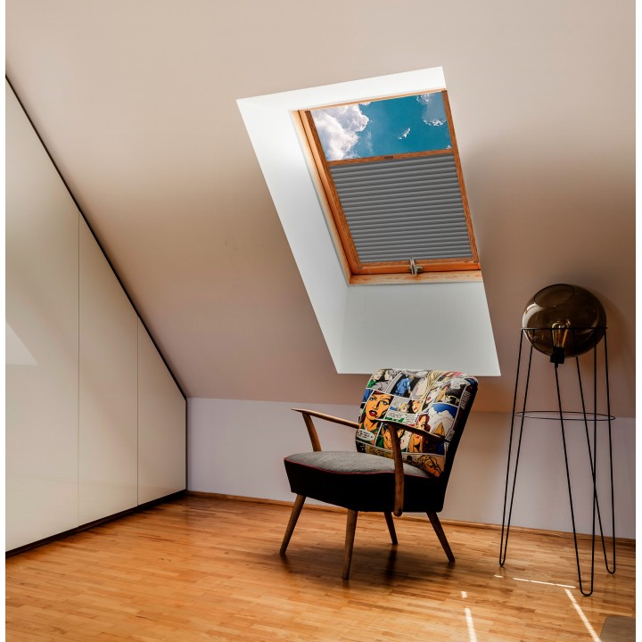 Plisa dachowa Plaster miodu Zaciemniająca Miodu Szara Ad7006