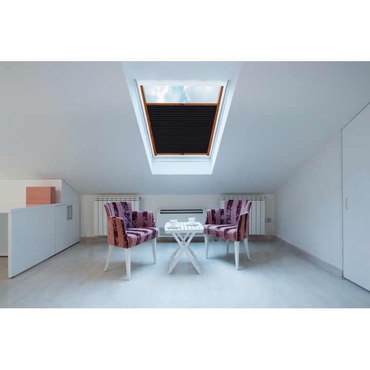 Plisa dachowa Plaster miodu Zaciemniająca Czarna Ad7008