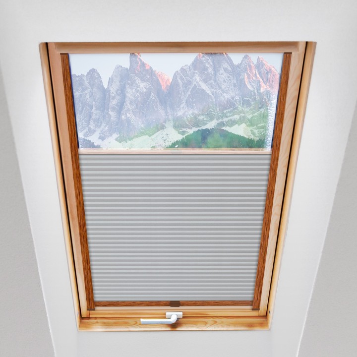 Plisa dachowa Plaster miodu Zaciemniająca Biała Ad7001