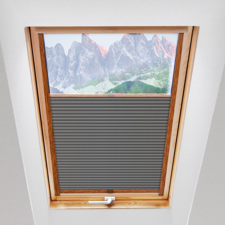 Plisa dachowa Plaster miodu Zaciemniająca Miodu Szara Ad7006