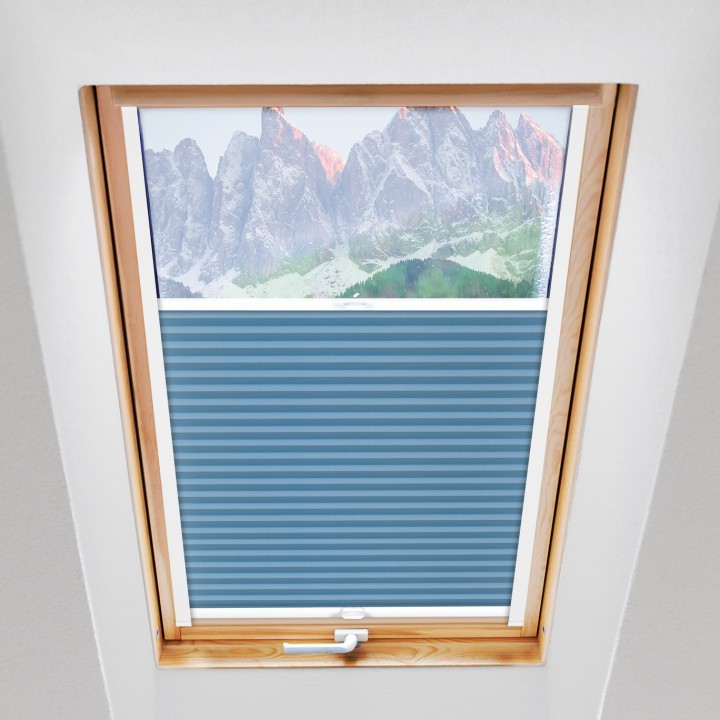 Plisa dachowa Natural Pearl Przyciemniająca Niebieska 405