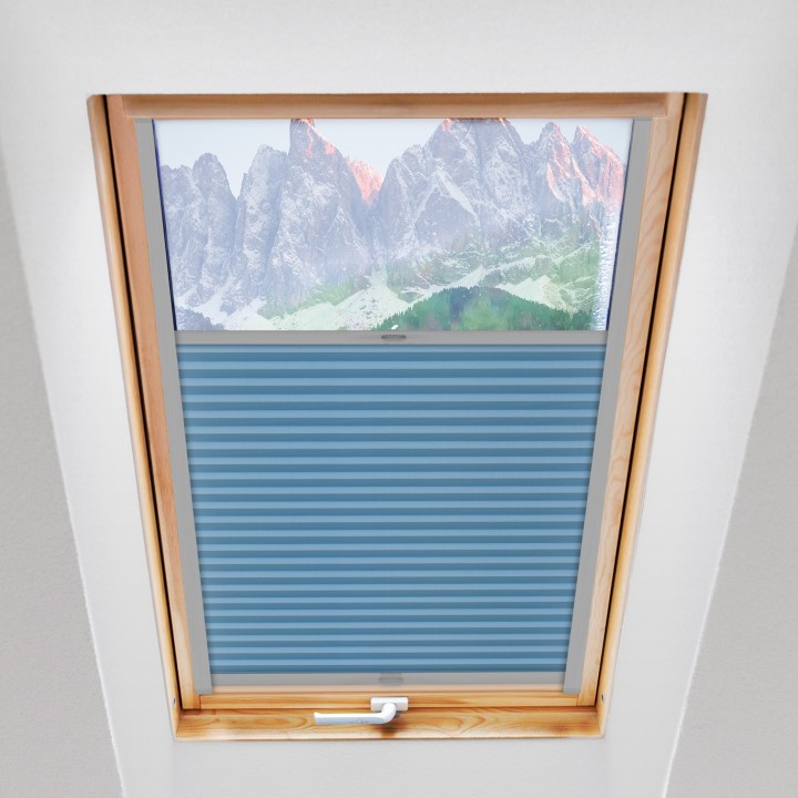 Plisa dachowa Natural Pearl Przyciemniająca Niebieska 405