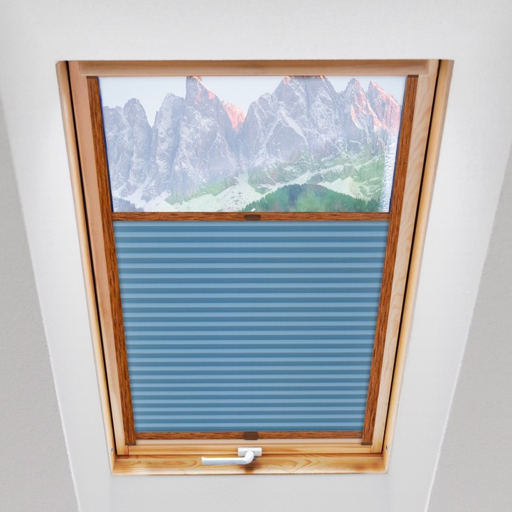 Plisa dachowa Natural Pearl Przyciemniająca Niebieska 405