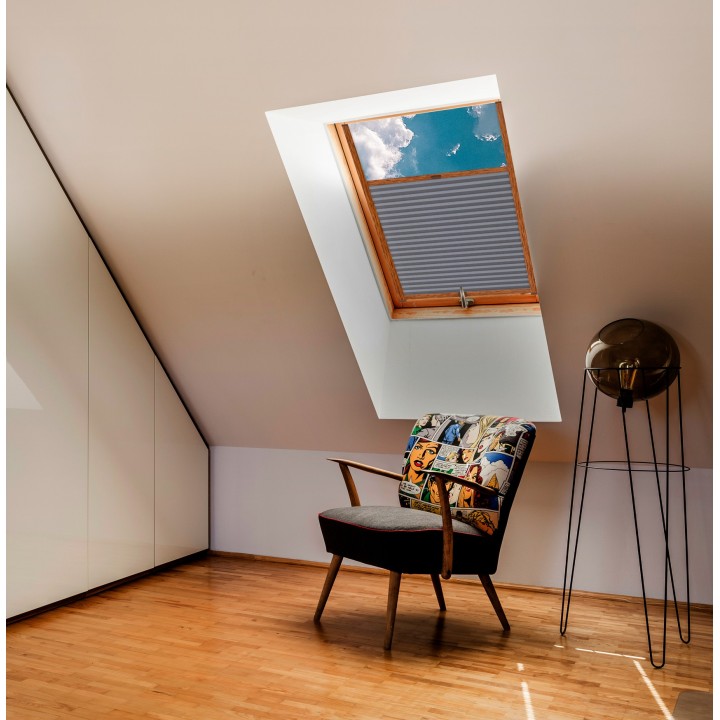 Plisa dachowa Natural Pearl Przyciemniająca Szara 407