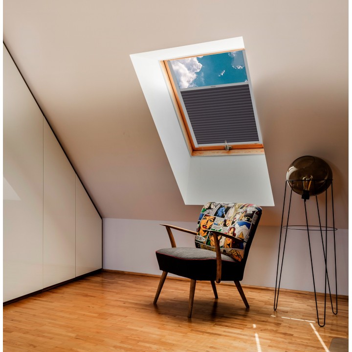 Plisa dachowa Metallic Przyciemniająca Ciemna Szara 310