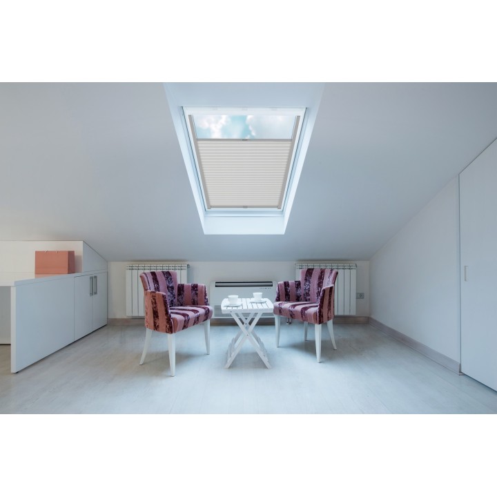 Plisa dachowa Plaster miodu Przyciemniająca Biała Ad1