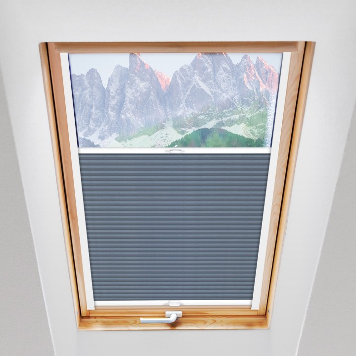 Plisa dachowa Plaster miodu Przyciemniająca Stalowa Ad8