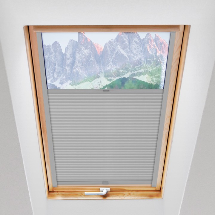 Plisa dachowa Plaster miodu Przyciemniająca Szara Ad7