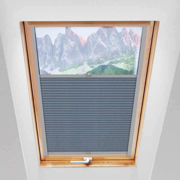 Plisa dachowa Plaster miodu Przyciemniająca Stalowa Ad8