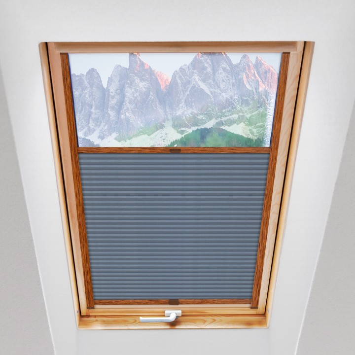 Plisa dachowa Plaster miodu Przyciemniająca Stalowa Ad8