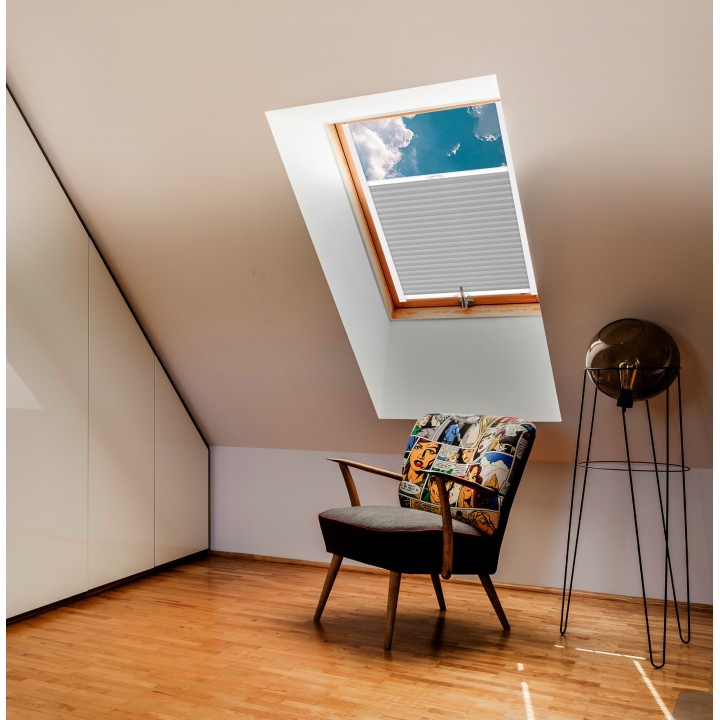 Plisa dachowa Plaster miodu Przyciemniająca Szara Ad7