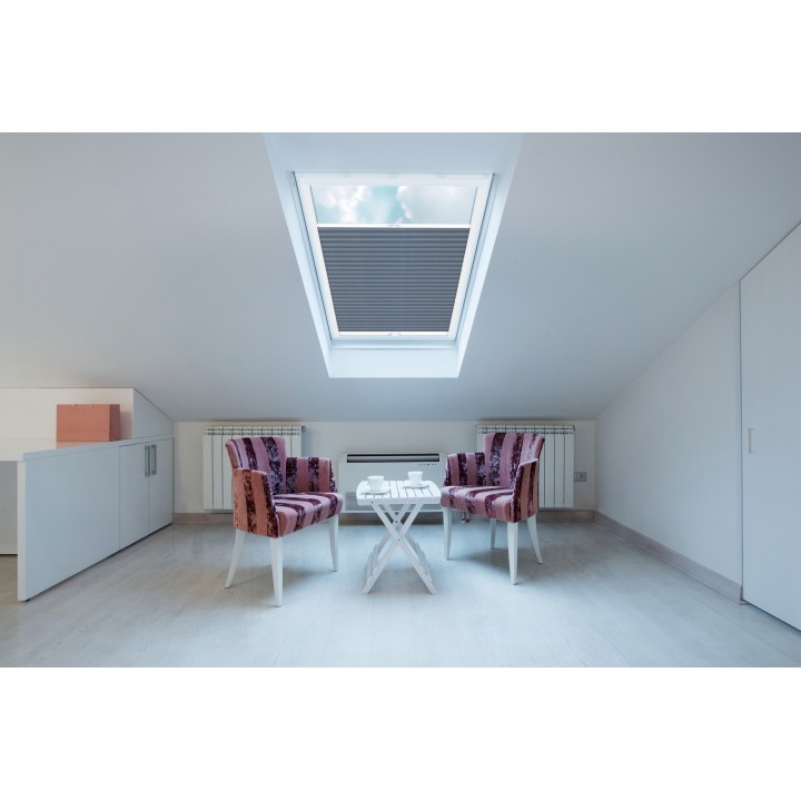 Plisa dachowa Plaster miodu Przyciemniająca Stalowa Ad8