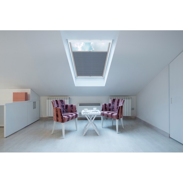 Plisa dachowa Plaster miodu Przyciemniająca Stalowa Ad8