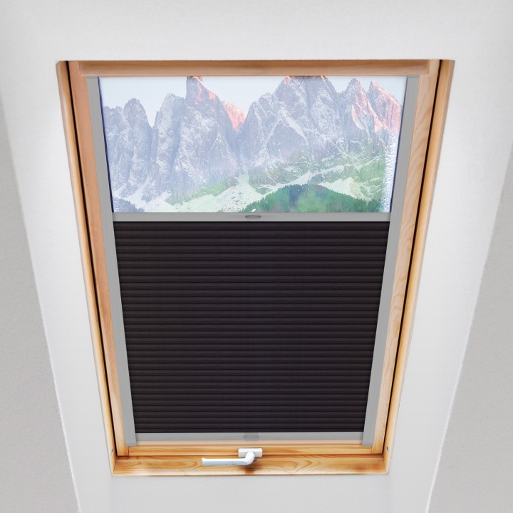 Plisa dachowa Plaster miodu Przyciemniająca Czarna Ad10