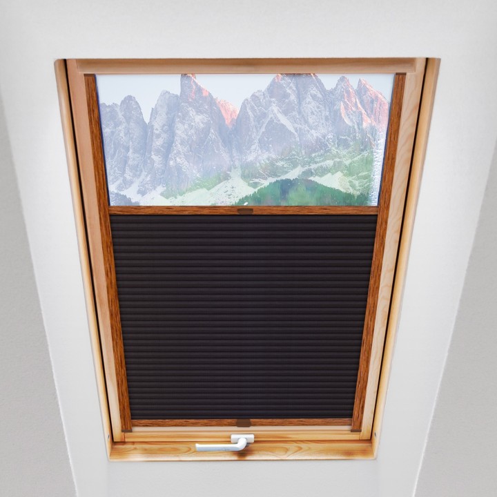 Plisa dachowa Plaster miodu Przyciemniająca Czarna Ad10