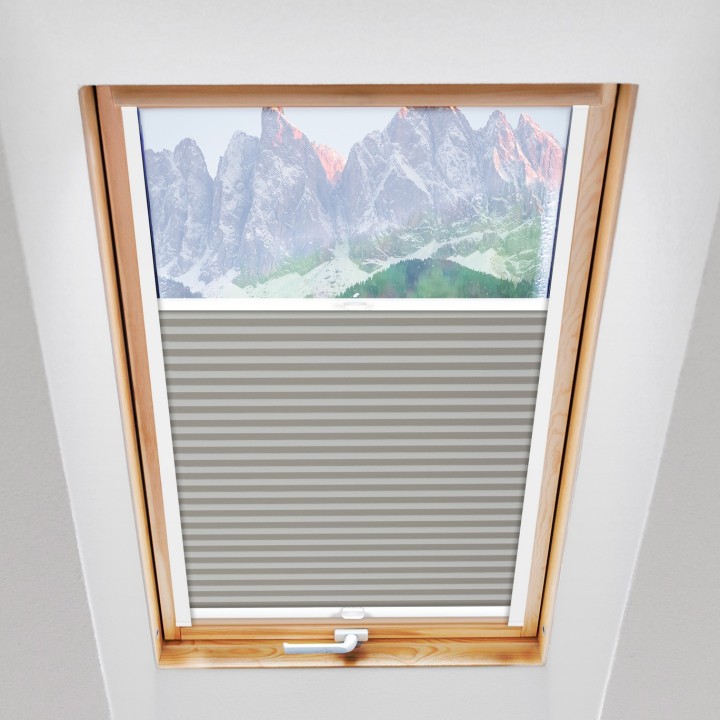 Plisa dachowa Soft Zaciemniająca Szara Jasna 6082