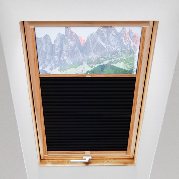 Plisa dachowa Soft Zaciemniająca Soft Czarna 6086