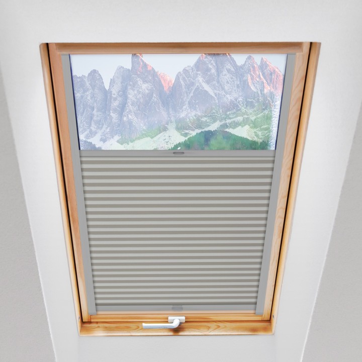 Plisa dachowa Soft Zaciemniająca Szara Jasna 6082