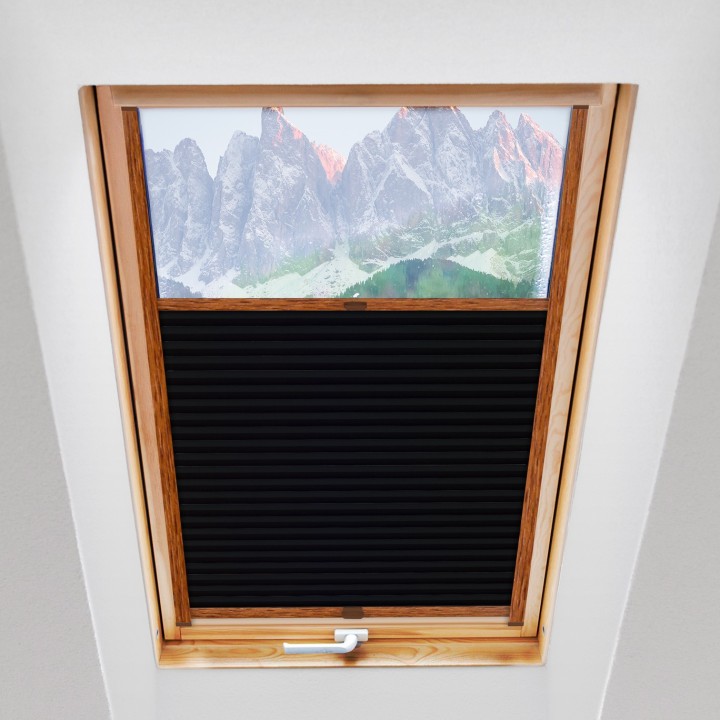 Plisa dachowa Soft Zaciemniająca Soft Czarna 6086