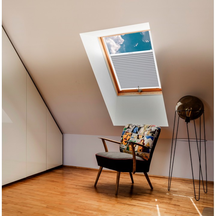 Plisa dachowa Soft Zaciemniająca Soft Biała 6081