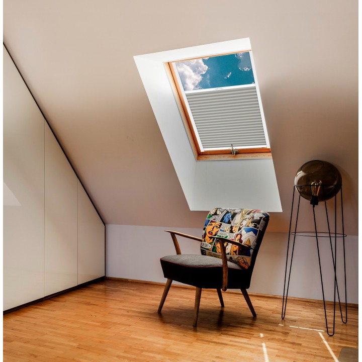 Plisa dachowa Soft Zaciemniająca Szara Jasna 6082