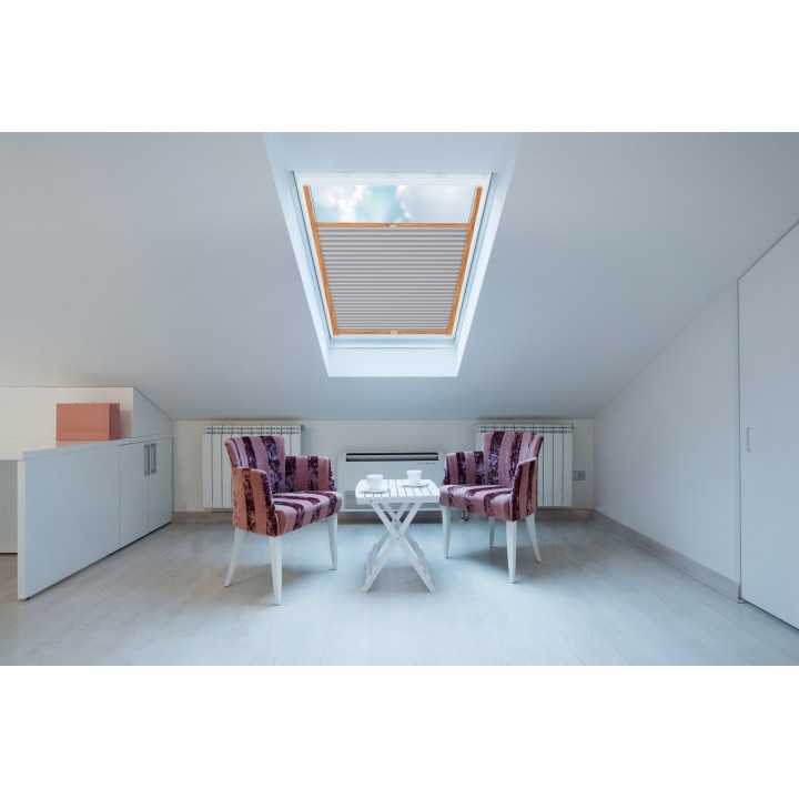 Plisa dachowa Soft Zaciemniająca Soft Biała 6081