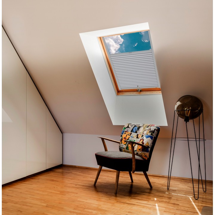 Plisa dachowa Soft Zaciemniająca Soft Biała 6081