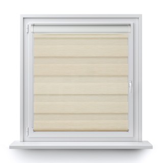 Roleta w kasecie PCV Dzień Noc Przyciemniająca Bahama II Drewnopodobna bez prowadnic Beżowa 13
